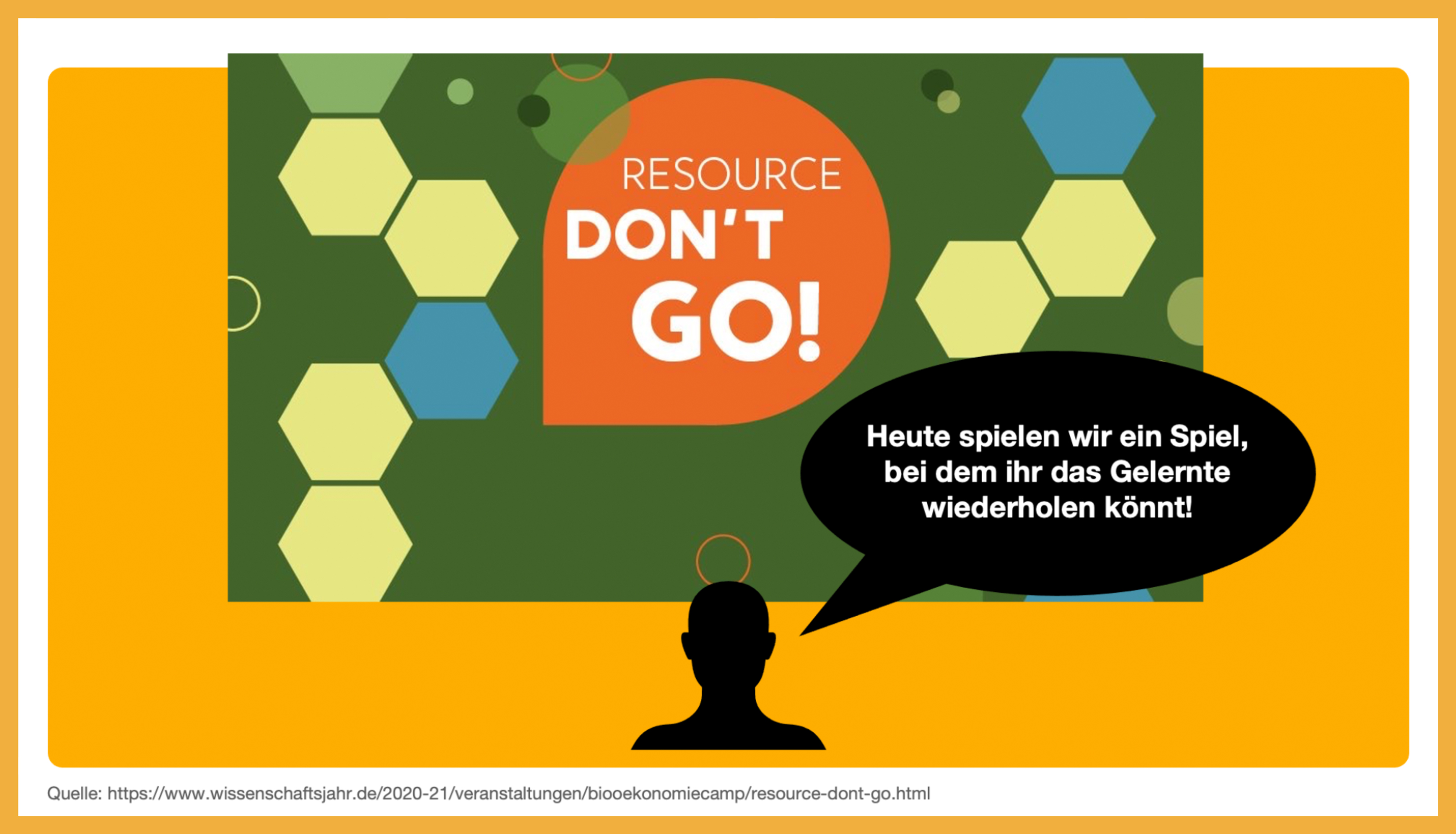 Präsentation zum Spiel "Resource don't go"